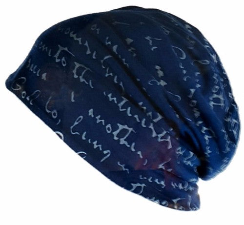 Words Cotton & Spandex Beanie - Navy