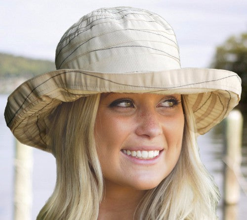 Hat - Ribbon Breton Style - Beige