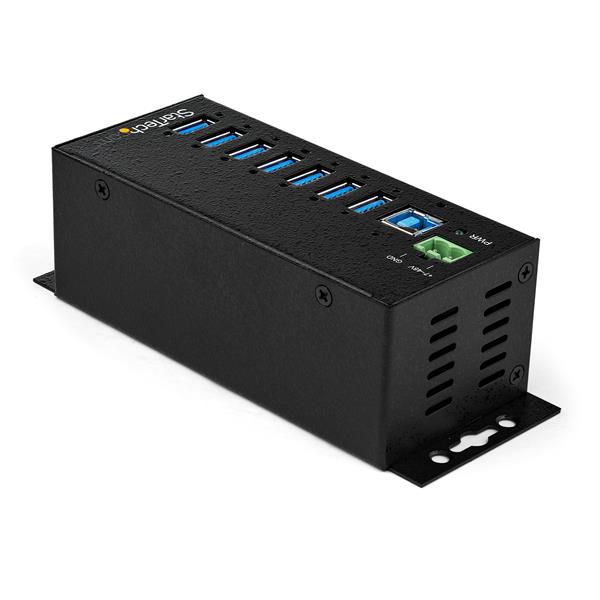 7 Port USB Hub w/ Power - Industrial - Mountable USB 3.0 Hub