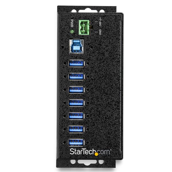 7 Port USB Hub w/ Power - Industrial - Mountable USB 3.0 Hub