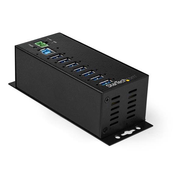 7 Port USB Hub w/ Power - Industrial - Mountable USB 3.0 Hub