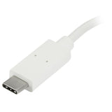 4-Port USB-C Hub - USB-C to 1x USB-C and 3x USB-A - USB 3.0 Hub - White