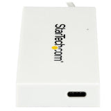 4-Port USB-C Hub - USB-C to 1x USB-C and 3x USB-A - USB 3.0 Hub - White