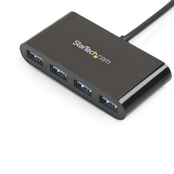 4-Port USB-C Hub - USB-C to 4x USB-A - USB 3.0 Hub - Bus Powered