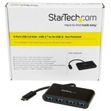4-Port USB-C Hub - USB-C to 4x USB-A - USB 3.0 Hub - Bus Powered