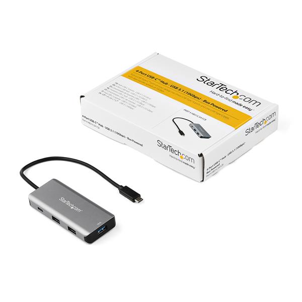4 -Port USB-C Hub (10Gbps) with 3x USB-A & 1x USB-C