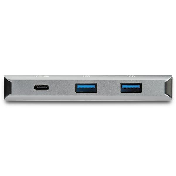 4-Port USB-C Hub with PD 3.0 - 10Gbps - 3x USB-A & 1X USB-C