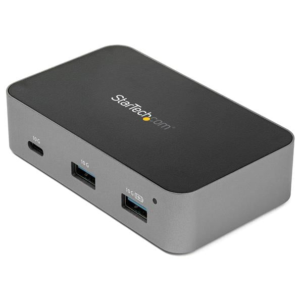 4-Port USB C Hub with 10Gbps speeds, 3x USB-A, 1x USB-C, powered for reliable connectivity with legacy and modern devices.