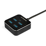 4-Port USB-C Hub - 4x USB-A - Black