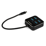 4-Port USB-C Hub - 4x USB-A - Black