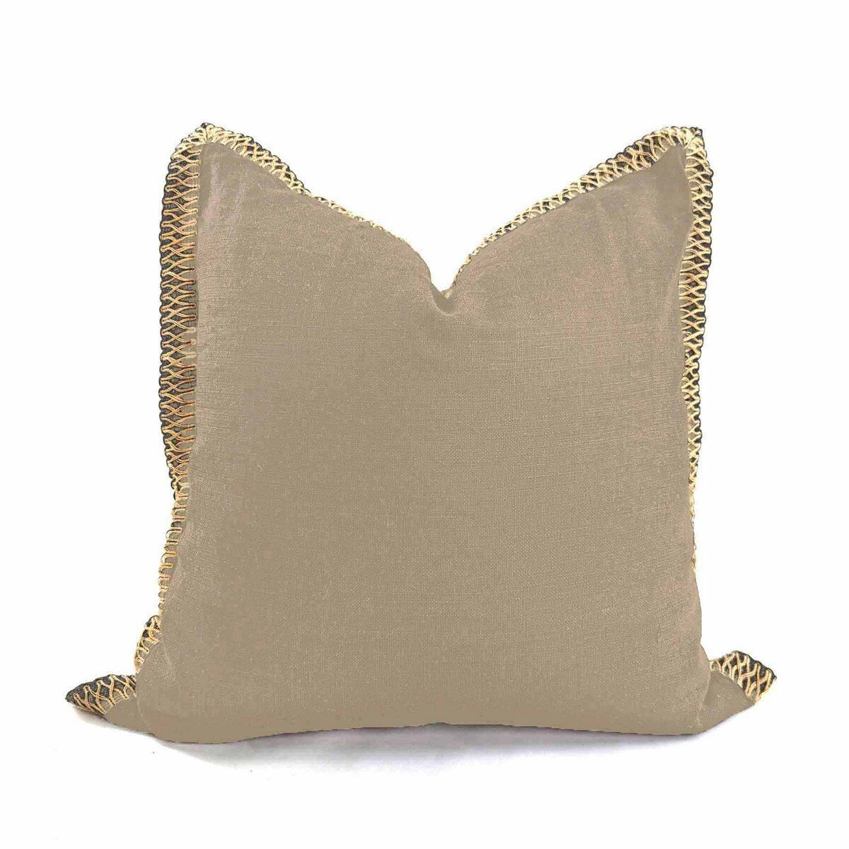 CUSHION COVER - JUTE FLANGE - NATURAL -  550x550