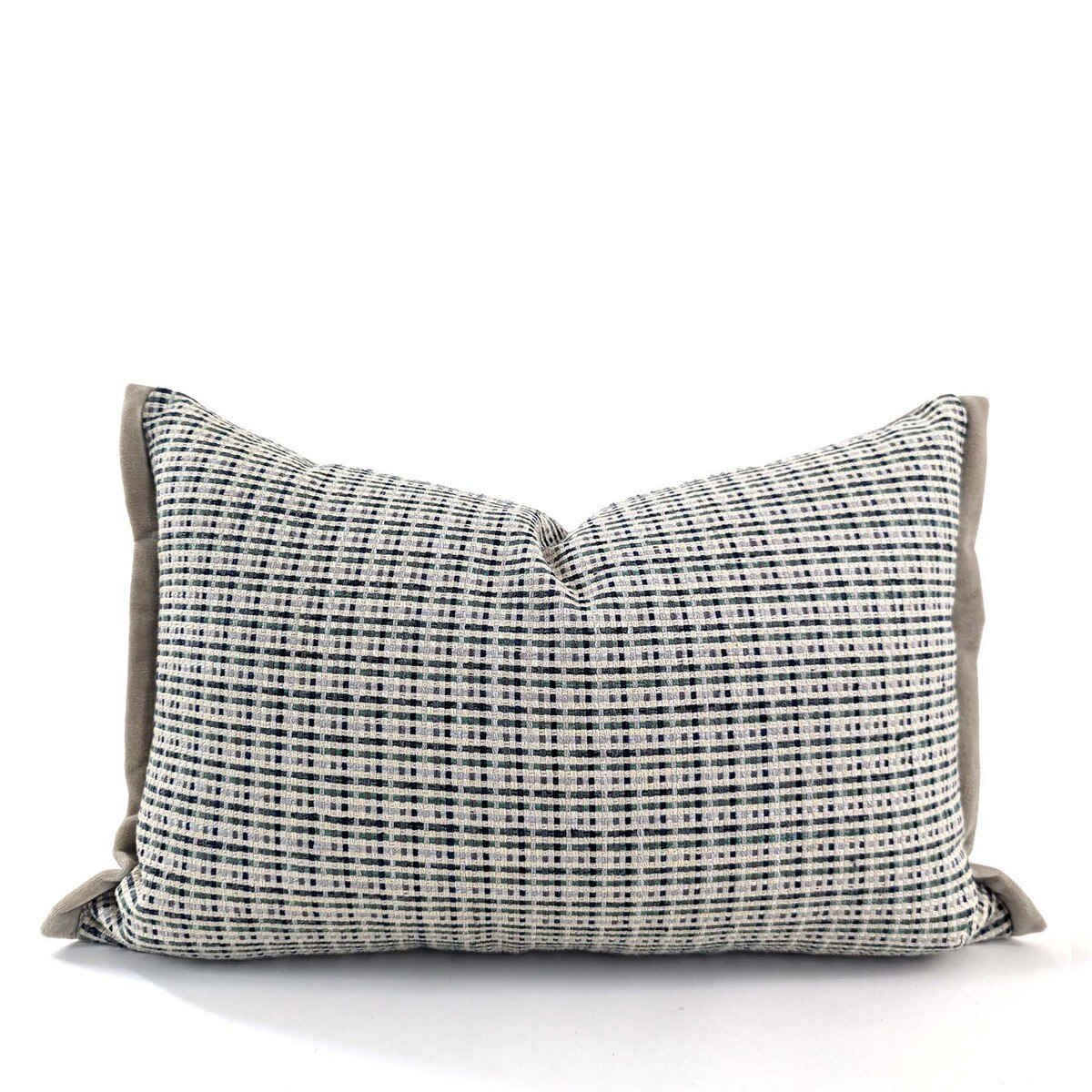 CUSHION COVER - TWEED - CHEQUERED / NATURAL -  400x600