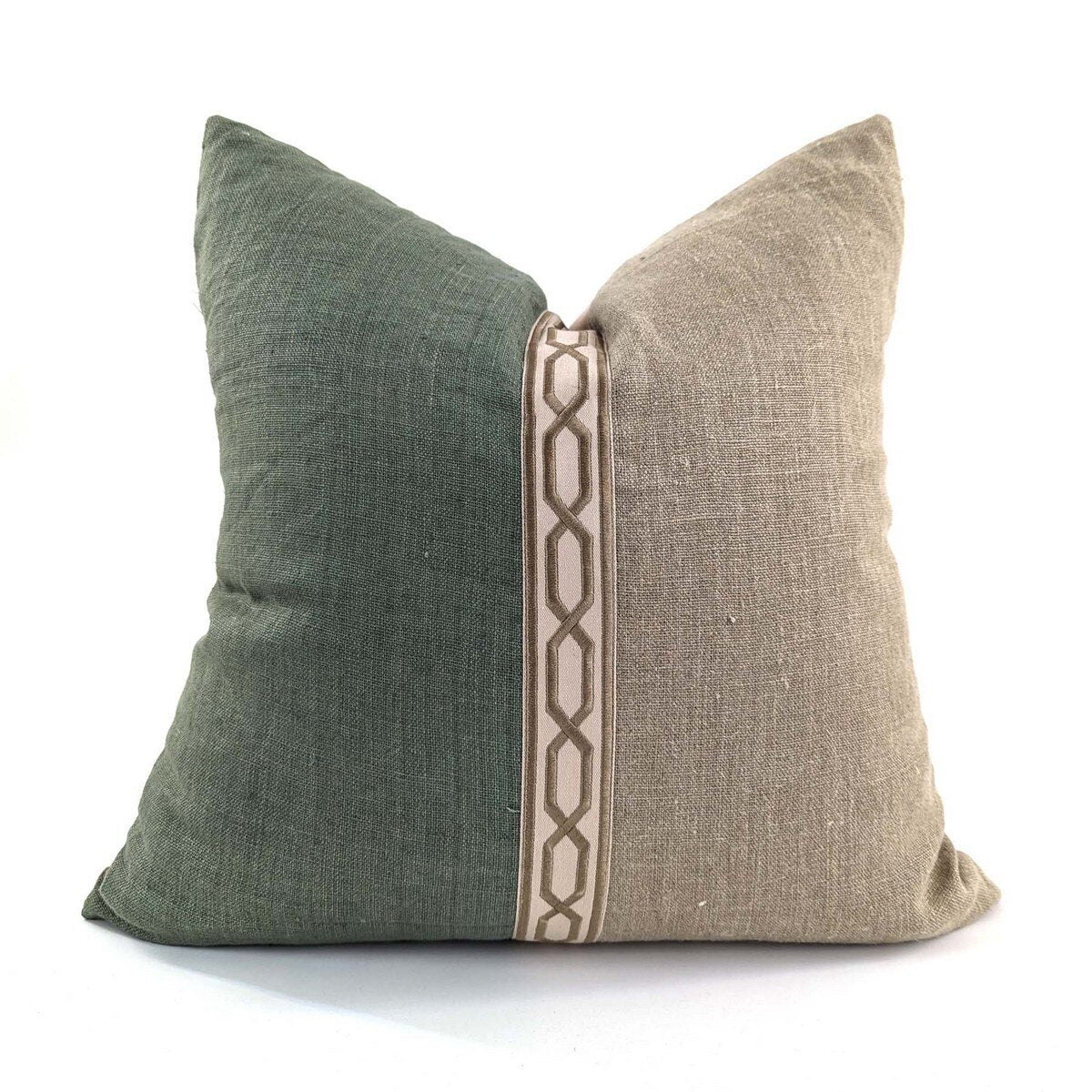 CUSHION COVER - YACHT - MINT / NATURAL -  550x550