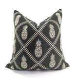 CUSHION COVER - PINEAPPLE - DARK GREY / NATURAL -  550x550