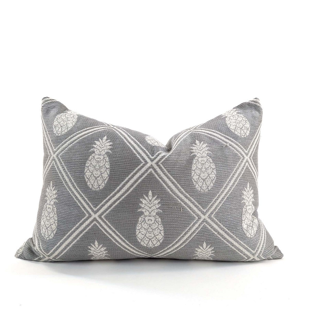 CUSHION COVER - PINEAPPLE - GREY / WHITE -  400x600