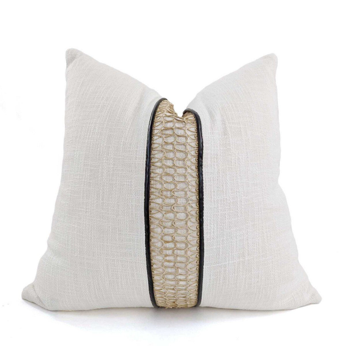 CUSHION COVER - BRAID - CREAM / NATURAL -  550x550