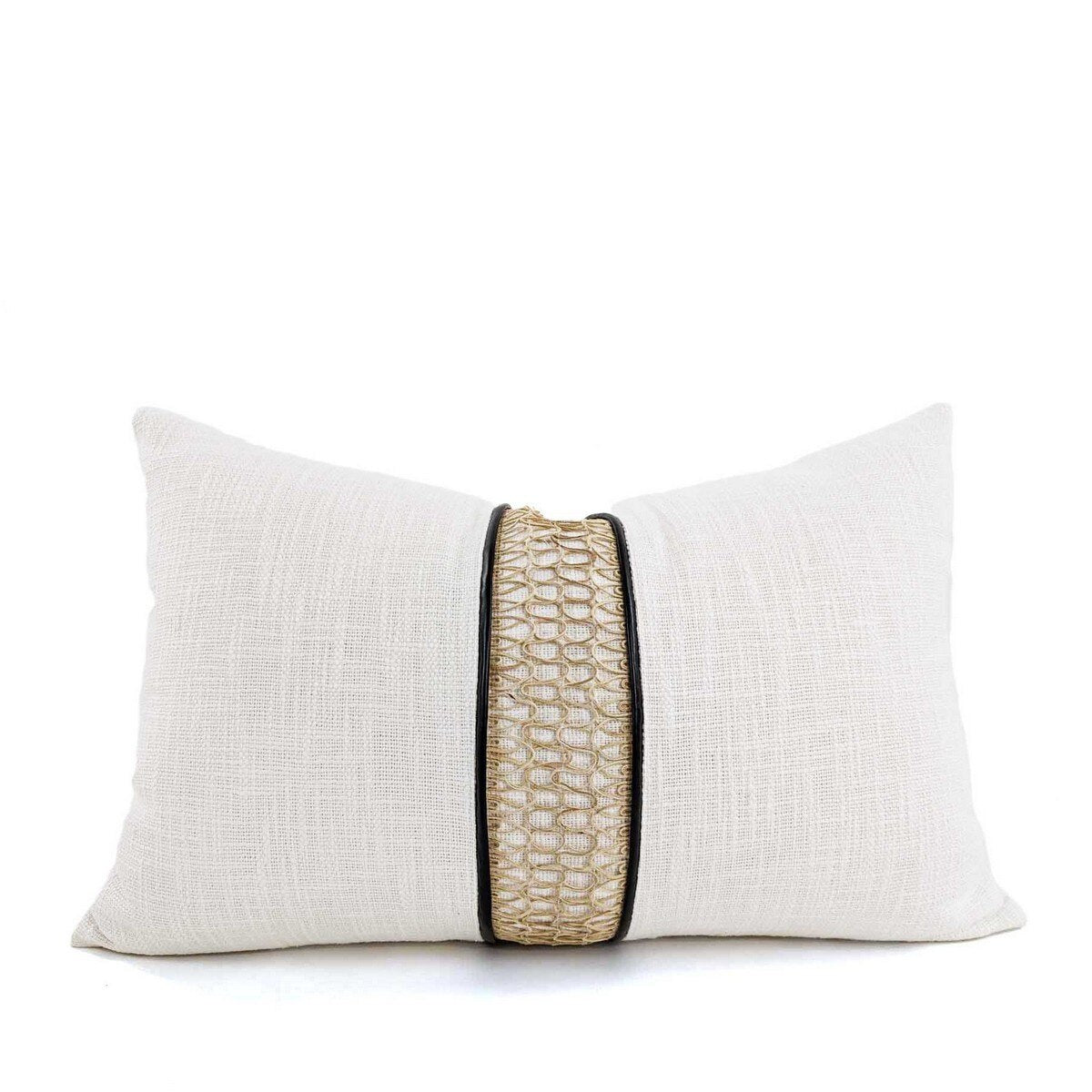 CUSHION COVER - BRAID - CREAM / NATURAL -  400x600