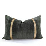 CUSHION COVER - BRAID - GREEN / GOLD -  400x600