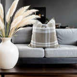 SNUGG & CO CUSHION COVER - BROOKS CHECK SAND CHEQUERED