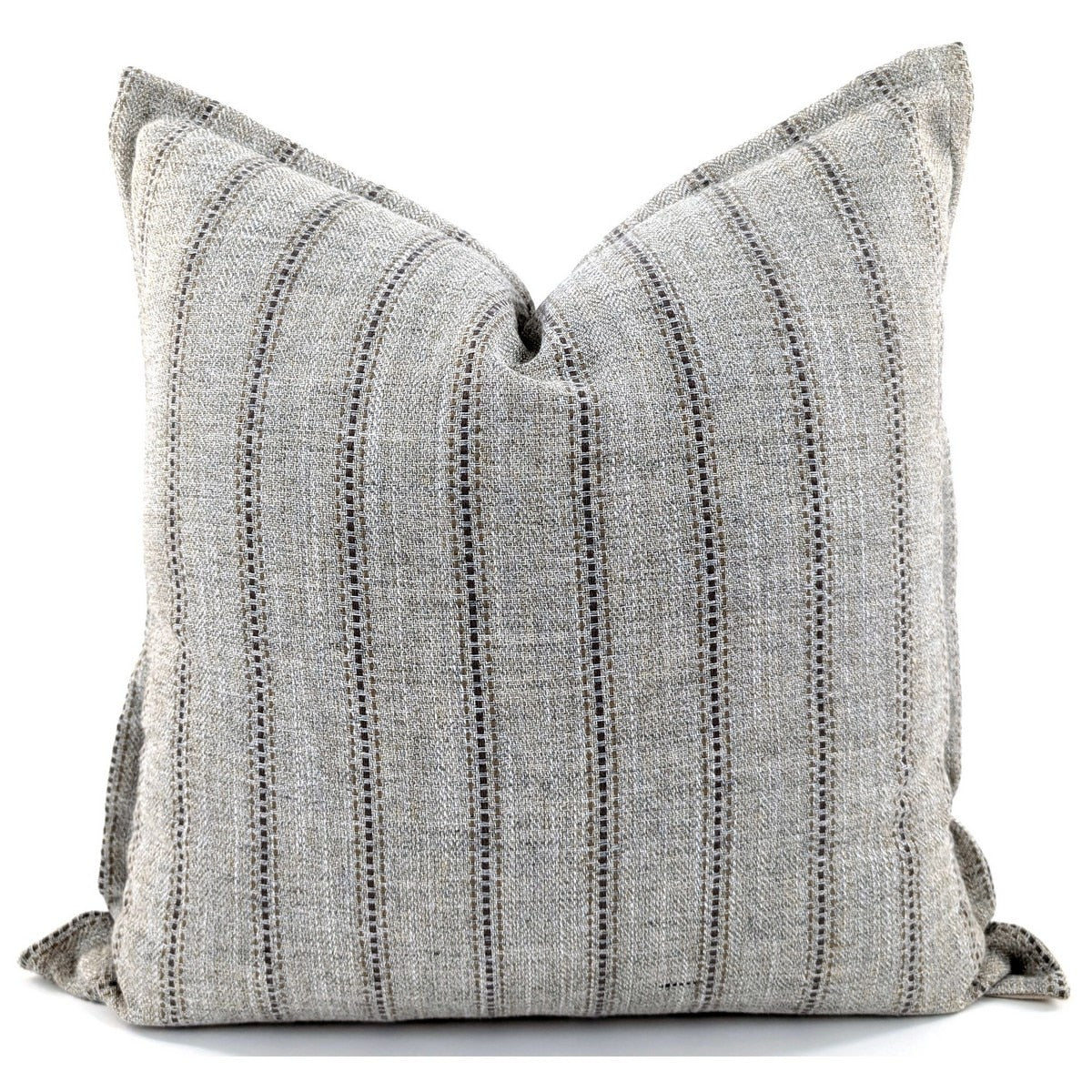 SNUGG & CO CUSHION COVER - INT EARTSTRIPED NATURAL -  550x550