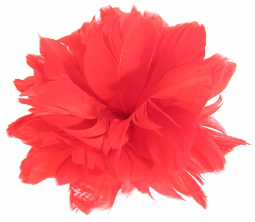 Fascinator - Feather Flower Brooch Hat Decoration