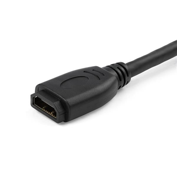 15cm HDMI port saver cable allowing 4K 60Hz resolution, reduces wear, and secures connections for stable signal transfer.