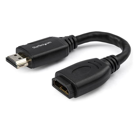 15cm HDMI port saver cable offering 4K 60Hz support, reducing wear and tear while ensuring secure connections.