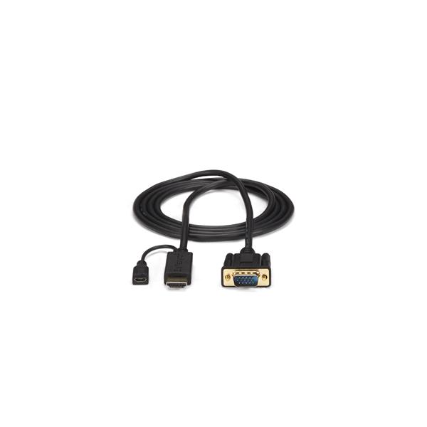 6ft HDMI to VGA Active Converter Cable - HDMI to VGA Adapter - 1920x1200 / 1080p