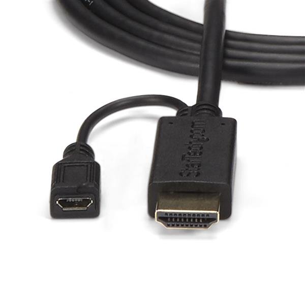 3ft HDMI to VGA active converter cable connecting devices for high-definition video up to 1920x1200 without external power.