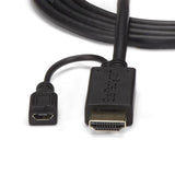 10ft HDMI to VGA active converter cable for seamless connection between HDMI devices and VGA monitors, supporting 1080p resolution.