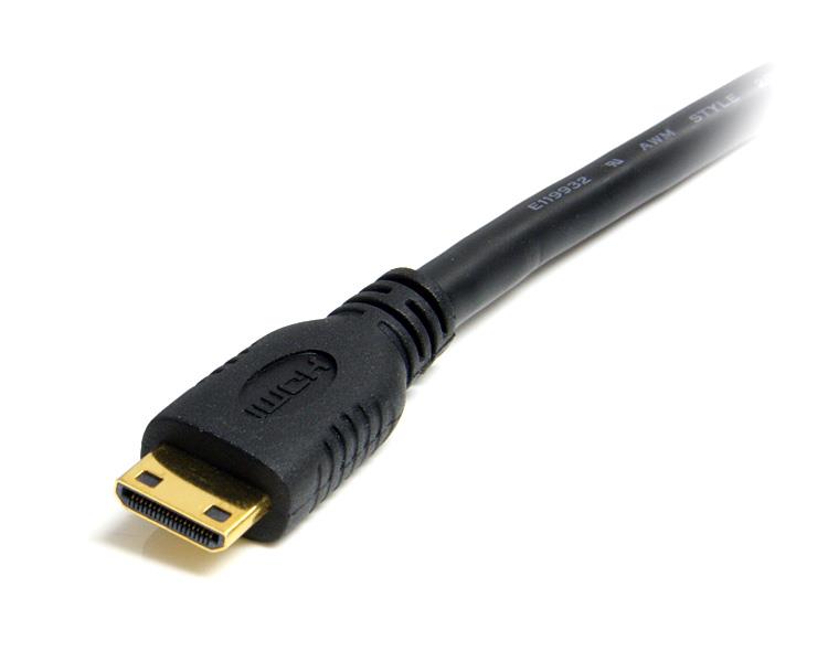 1m High Speed HDMI Cable with Ethernet connects HDMI Mini devices to displays, ensuring superb video and audio quality.