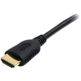 High-speed 2m HDMI cable with Ethernet, connecting HDMI Mini devices to HDMI displays for superior video and audio transmission.