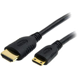 2m High Speed HDMI Cable with Ethernet, connecting HDMI Mini devices to standard HDMI displays for high-definition audio and video.