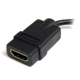 High-speed 18 cm HDMI adapter cable, connects HDMI devices to micro HDMI, perfect for streaming and presentations.