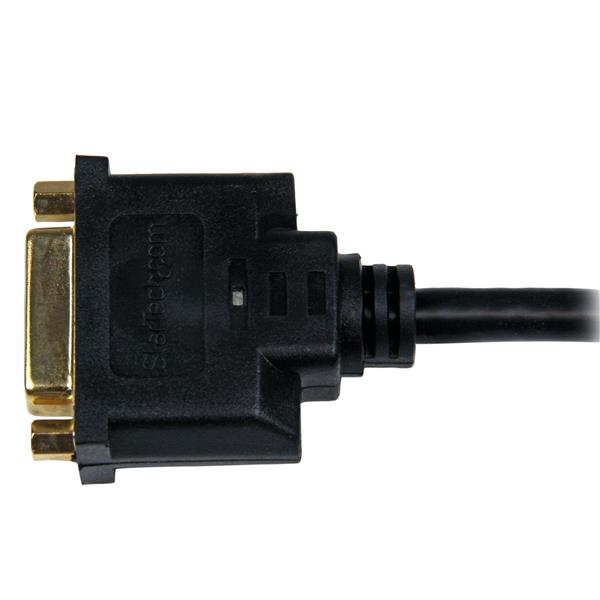 20cm HDMI to DVI-D adapter with male HDMI and female DVI connectors for seamless video connections.