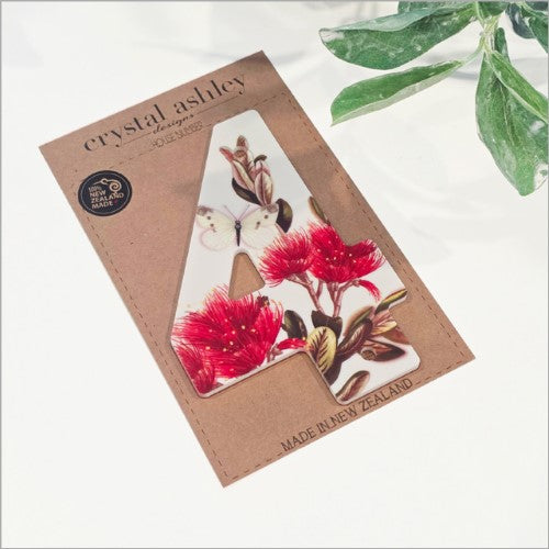 Pohutukawa House Number: 4 WALL ART & DECOR