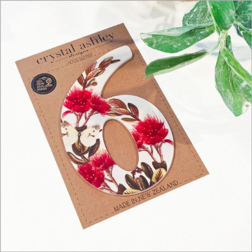 Pohutukawa House Number: 6 WALL ART & DECOR