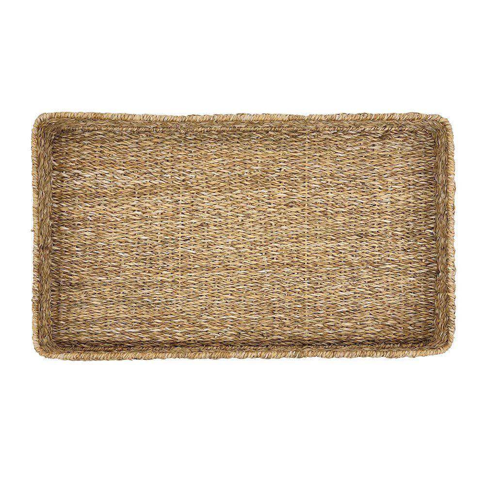 Rectangle Small Tray Seagrass & Iron Frame