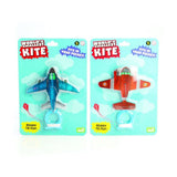 Set of 12 miniature fighter plane kites with vibrant wings, perfect for on-the-go fun and easy to fly.