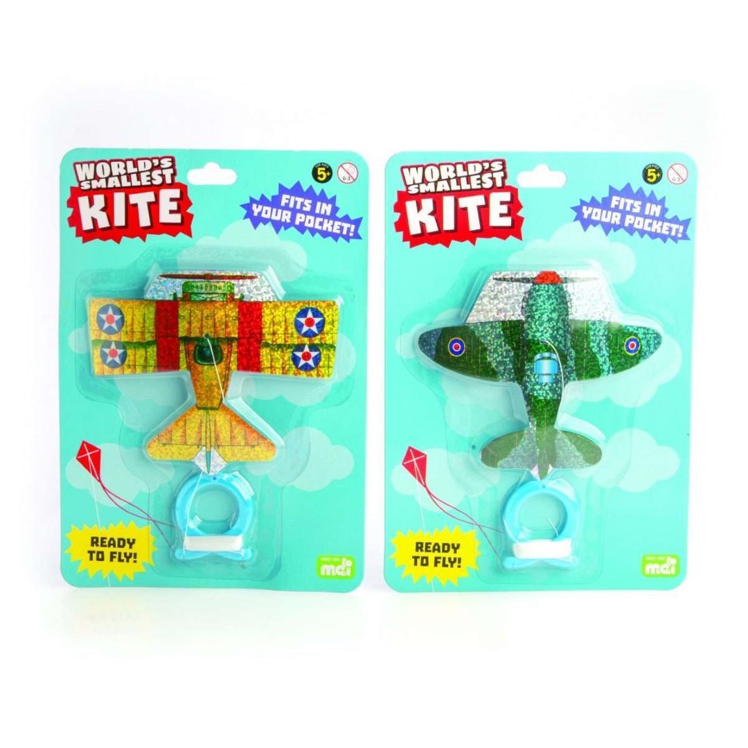 Set of 12 miniature fighter plane kites with vibrant bling wings, perfect for outdoor fun and pocket-sized portability.