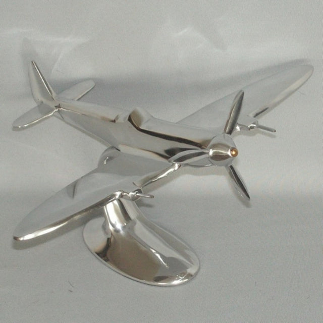 Aluminum spitfire plane ornament, 38cm, showcasing intricate design and vintage aviation charm.