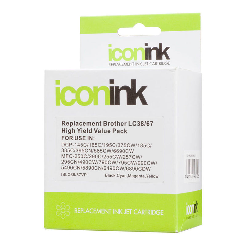 Icon Compatible with Brother LC38 LC67 BCMY Ink Value Pack