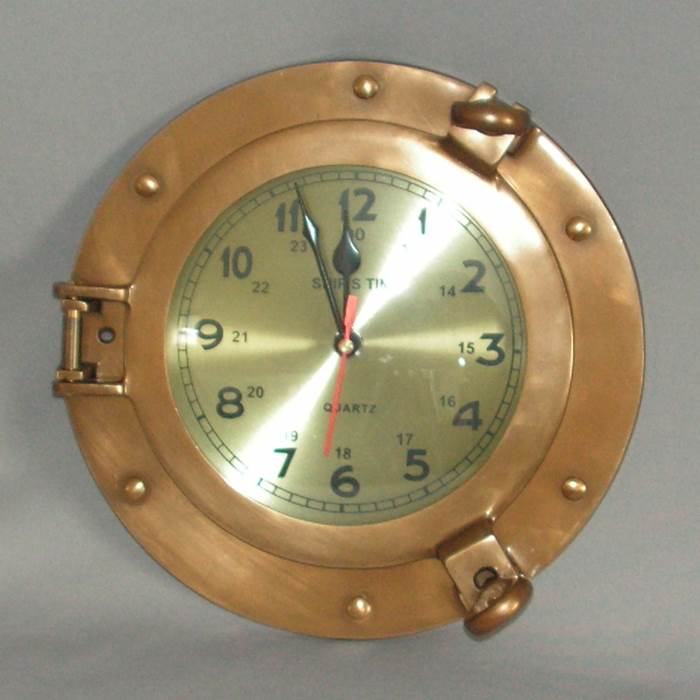 Brass Porthole Clock