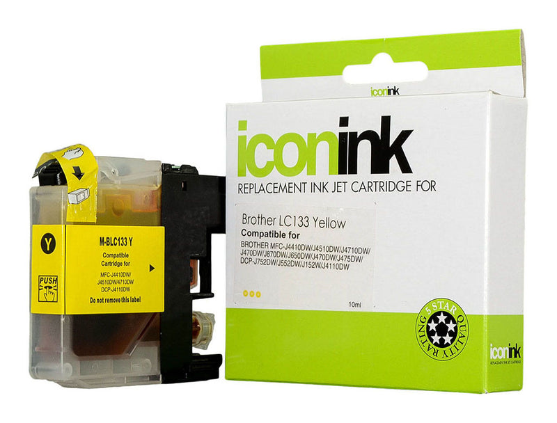 Icon Compatible with Brother LC133 Yellow Ink Cartridge