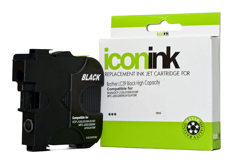 Icon Compatible with Brother LC39 Black Ink Cartridge