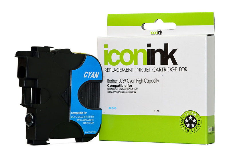 Icon Compatible with Brother LC39 Cyan Ink Cartridge