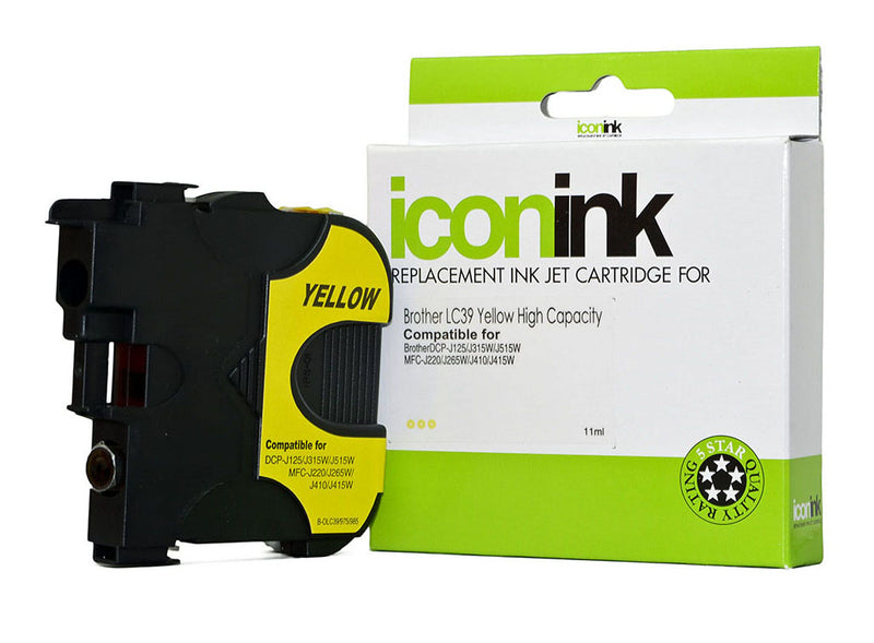 Icon Compatible with Brother LC39 Yellow Ink Cartridge