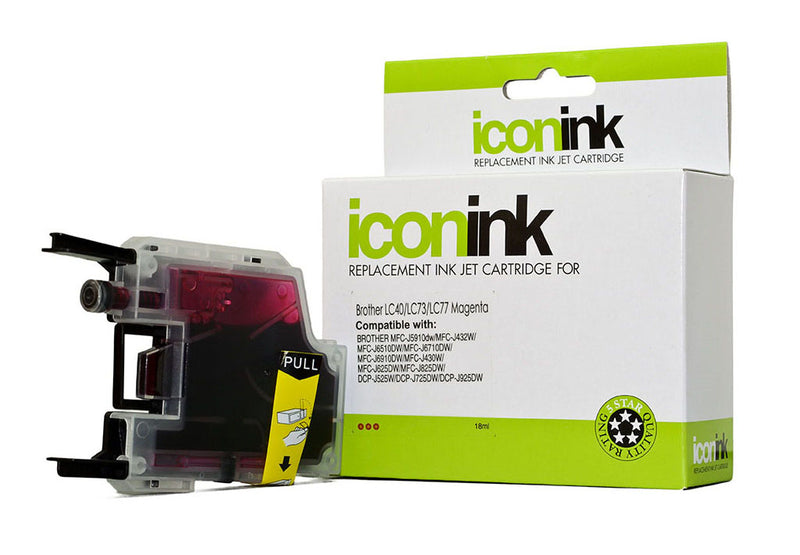 Icon Compatible with Brother LC77 LC73 LC40 Magenta Ink Cartridge