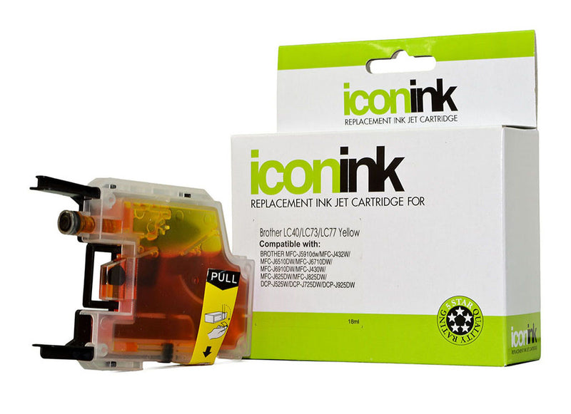 Icon Compatible with Brother LC77 LC73 LC40 Yellow Ink Cartridge