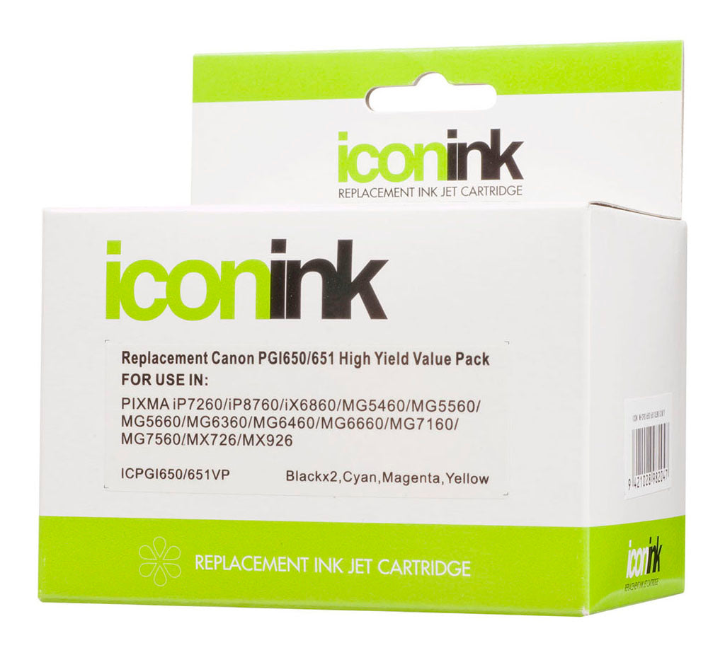 Icon Compatible Canon PGI650 CLI651 BBCMY Ink Value Pack